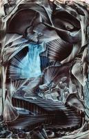 Stairway - Wc On Paper Paintings - By Hratch Israelian, Surrealism Painting Artist