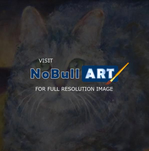 Animal - Meow - Oil On Panel