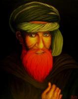 A Man From Kashmir - Acrylic Paintings - By Brittany Skillern, Realism Painting Artist