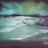 A Moonlight Stroll - Oil On Canvas Paintings - By Johns Wolf, Contemporary Painting Artist