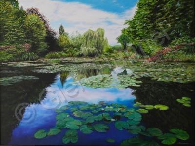 Landscapes - Monets Pond - Acrylic