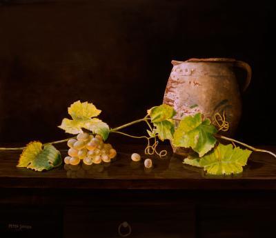 Still Life - Still Life With Grapes - Oilpaint