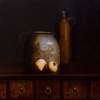 Stillife On A Chines Cupboard - Oilpaint Paintings - By Peter Jansen, Oil Painting On Linnen Painting Artist