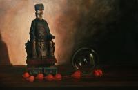 Still Life - Stillife From A Chines Tempel Statue - Oilpaint