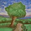 The Leaning Tree - Watercolour Paintings - By Abigail Truman, Impressionist Painting Artist