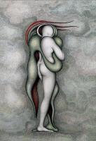 Adieu - Mixed Media Printmaking - By Garry Samunjan, Figurative Printmaking Artist