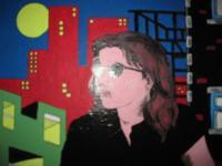 Noelle - Acrylic Paintings - By Teddy Mileski, Pop Art Punk Art Painting Artist