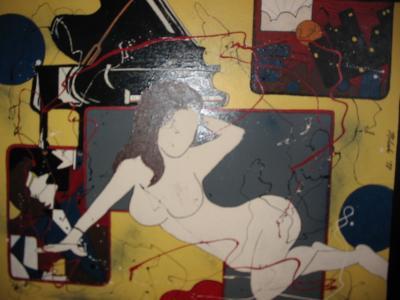 Mixed Media Painting - Suburban Still Life - Mixed Media