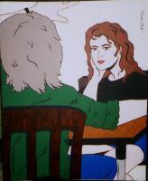 Painting Portrait Pop Art - First Date - Acrylic