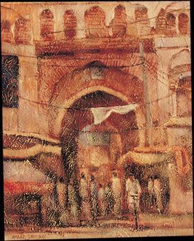 Artist - Old City-1- - Oil On Canvas