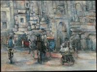 Old City-----2---- - Oil On Canvas Paintings - By Amaad Samdani, Texturisd Artist S Own Styel Painting Artist