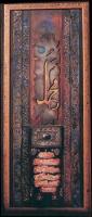 Holy Calygrhapyno9 - Oil On Carvd Board Paintings - By Amaad Samdani, Relief Painting Artist