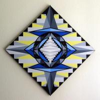 Abstract Geometric - An Unidentified Flying Object - Acrylic On Canvas