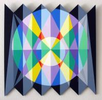 Kaleidoscopic - Wood Paintings - By Hilde Vanderlinden, Abstract Geometric Painting Artist