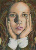 Engage - Oil Pastels Drawings - By Anita Dewitt, Portraiture Drawing Artist