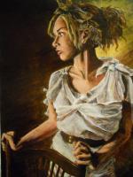 Toga Study - Acrylic Paintings - By Anita Dewitt, Portraiture Painting Artist
