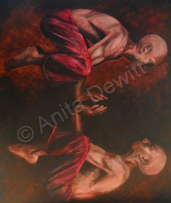 Acrylic - Bakasana Reflection - Acrylic