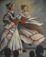 Spanish Dancers - Acrylic Paintings - By Anita Dewitt, Figurative Paintings Painting Artist