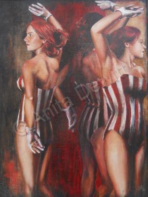 Acrylic - Study Of Three Dancers - Acrylic