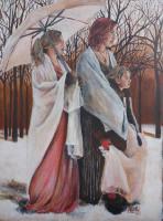 Gypsies Study - Acrylic Paintings - By Anita Dewitt, Figurative Paintings Painting Artist