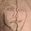 Split Face - Add New Artwork Medium Drawings - By Miraychel Stone, Abstract Drawing Artist