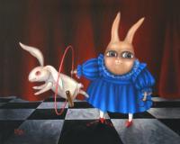 Childrens Games - Acrylic On Canvas Paintings - By Irena Aizen, Surreal-Naive Symbolical Art Painting Artist