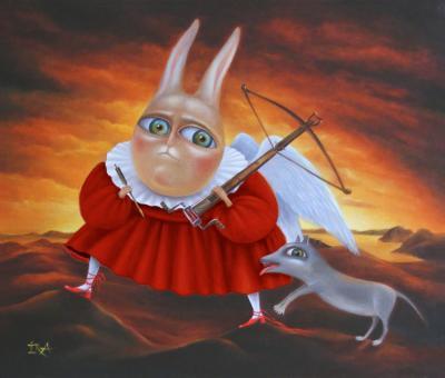 Original Paintings - Sold - Angel Love - Acrylic On Canvas