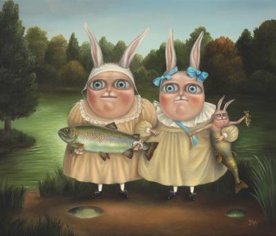 Original Paintings - Sold - Forest Lake - Acrylic On Canvas