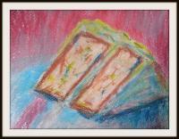 Cake - Medium Paintings - By Foqia Zafar, Pastel Painting Artist