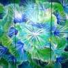 Coral In Blue  Green - Acrylic Paintings - By David Delaine Pruitt, Mine Painting Artist