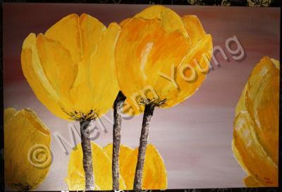 Aa - Yellow Tulips - Acrylics On Canvas