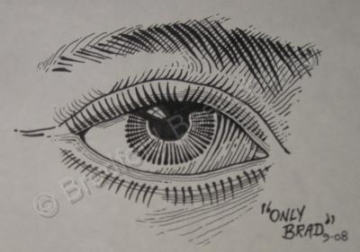 Black And White Illustration - The Window To The Soul - Pen  Ink On Paper