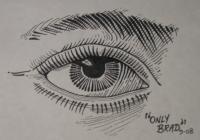 The Window To The Soul - Pen  Ink On Paper Drawings - By Bradford Beauchamp, Visual Caffeine Drawing Artist