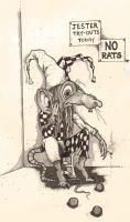 Black And White Illustration - No Rats - Graphite And Ink