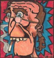 Drawings - Heyyy Man - Ink And Colored Pencil