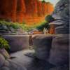 Making Camp On Beaver Creek - Oil On Canvas Paintings - By Charles Wallis, Realism Painting Artist