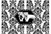 White Tigers - Digital Printmaking - By Coelina Jones, Abstract Printmaking Artist