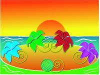 Exotic Island - Digital Printmaking - By Coelina Jones, Abstract Printmaking Artist