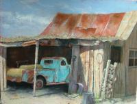 Old Farm Truck - Pastel Paintings - By Howard Scherer, Realistic Landscape Painting Artist