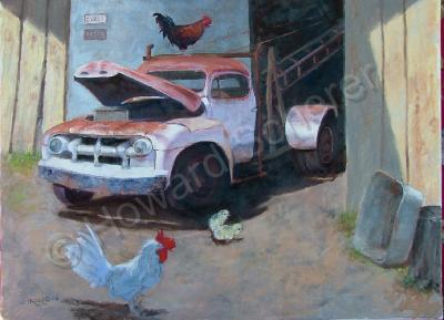 Old Landscapes - My Old Truck - Oil