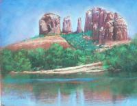 Southwest Landscapes - Sedona Creek - Pastel