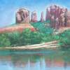 Sedona Creek - Pastel Paintings - By Howard Scherer, Realistic Landscape Painting Artist