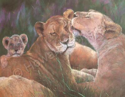 Animals - A Mothers Love - Pastel