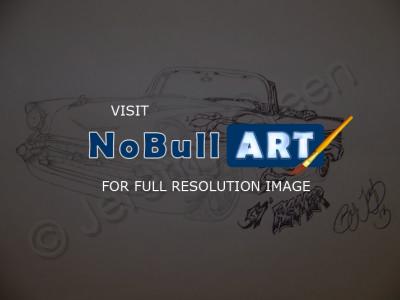 Hot Rod Collection - 57 Chevy Bel-Air Flammed Coupe Convertible - Pencil  Paper