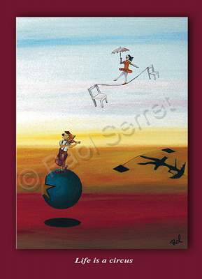 Surrealism - Life Is A Circus - Oil On Canvas