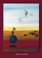 Life Is A Circus - Oil On Canvas Paintings - By Paol Serret, Surrealism Painting Artist