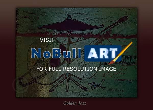 Musical - Golden Jazz - Oil On Paper