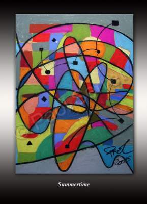 Abstract - Summertime - Pastel On Paper