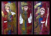 Triptych - Bali Dancers - Oil On Canvas