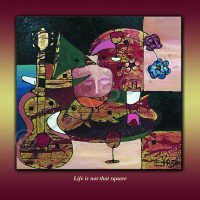 Original Sold - Life Is Not That Squarre - Oil On Canvas